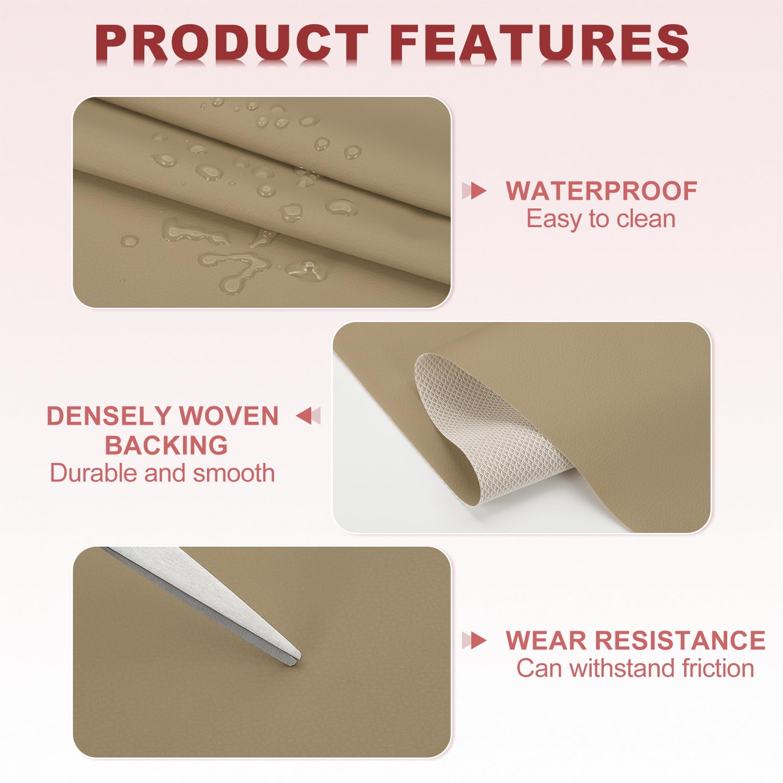 PATIKIL 63x39.4in Faux Leather Sheets - Image 4