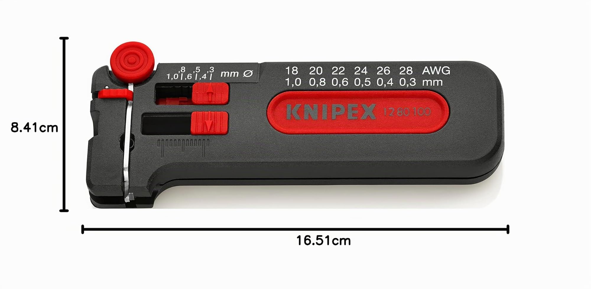 KNIPEX Mini pelacables en blister 100 mm, 12 80 100 SB