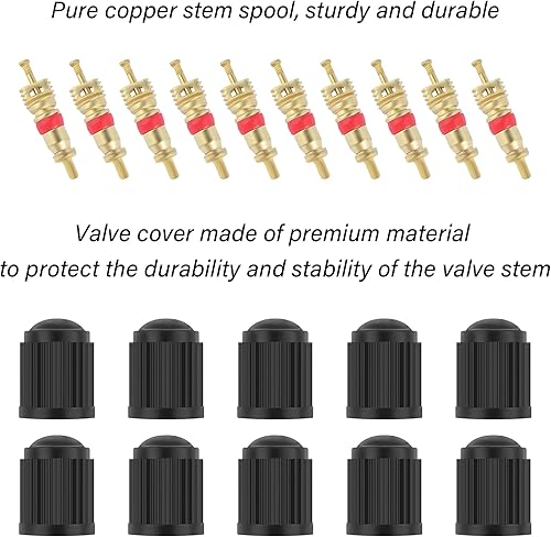 Miniatura 6 de OFBAND Kit de herramientas de vástago de válvula de neumático, kit de herramientas profesionales para automóvil con núcleo de vástago de válvula