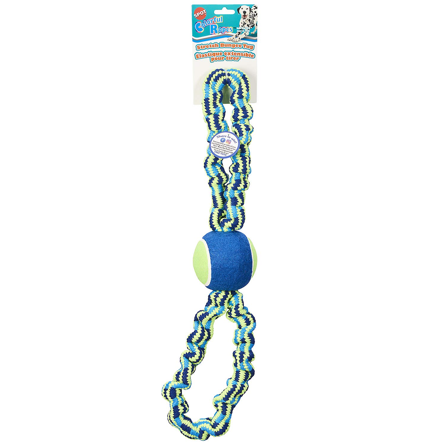 Jouet élastique pour chien multicolore idéal pour le parc 58cm