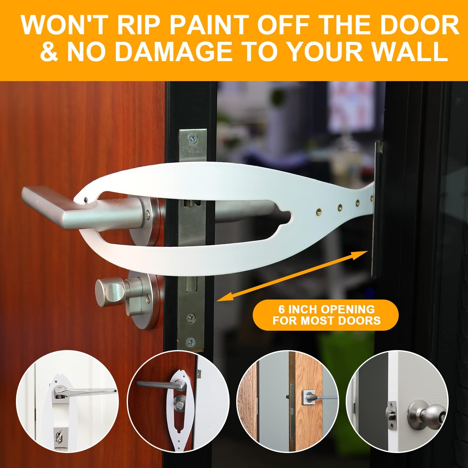 2 Pièces Loquet de Porte pour Chat - Serrures Alternatives pour Protéger Vos Espaces, Blanc - Image détaillée