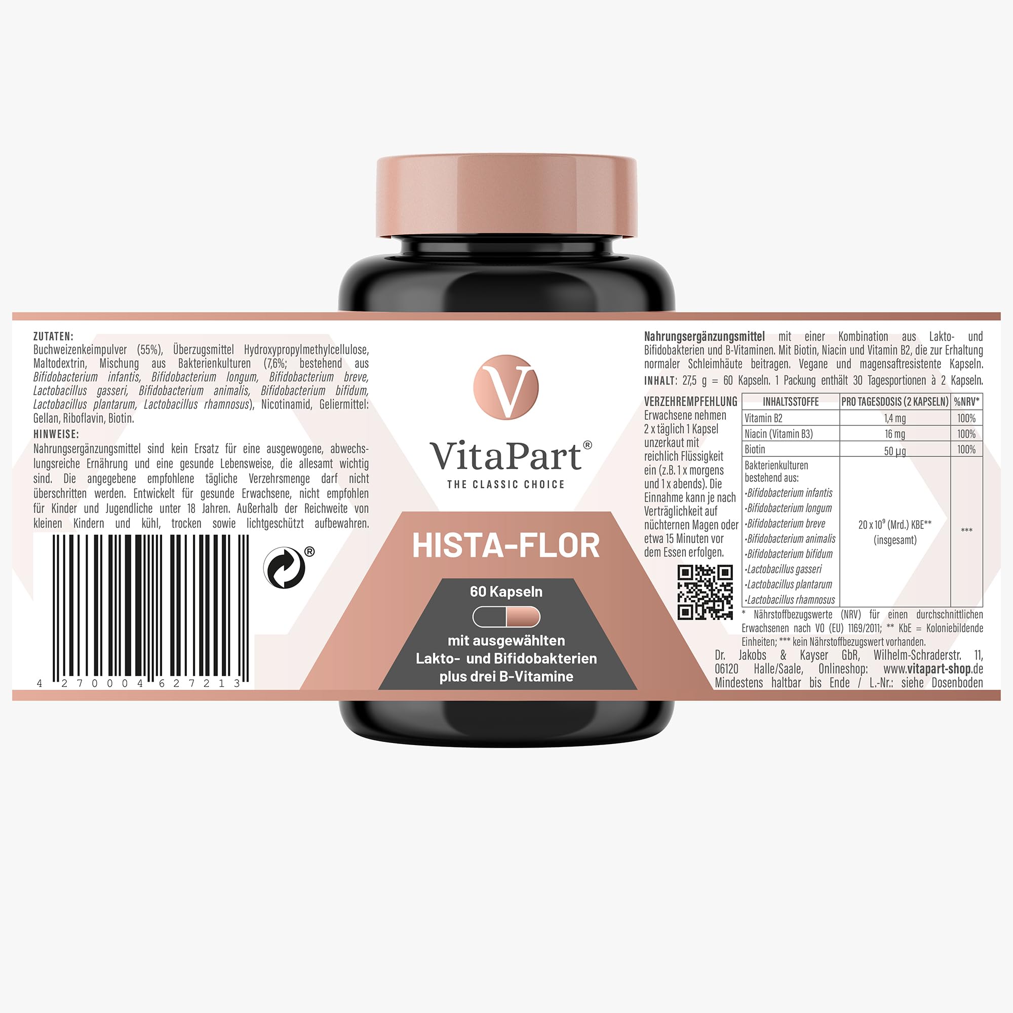 Hista-Now + Hista-Flor Kapseln 2er-Vorteilspack - bei Histaminintoleranz und histaminarmer Ernährung, laborgeprüft histaminfrei, vegan, 2 Dosen mit 105 Kapseln, ideale Kombination für HIT