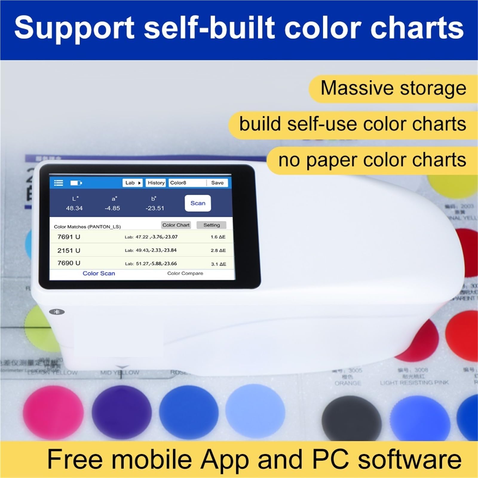 Espectrocolorímetro D/8 Espectrofotómetro de igualación de color Colorímetro de alta precisión