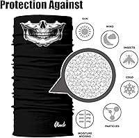 Vista 128 de Obacle - Tapabocas con cuello polar y de estilo de pañuelo contra el polvo y el sol para hombre y mujer