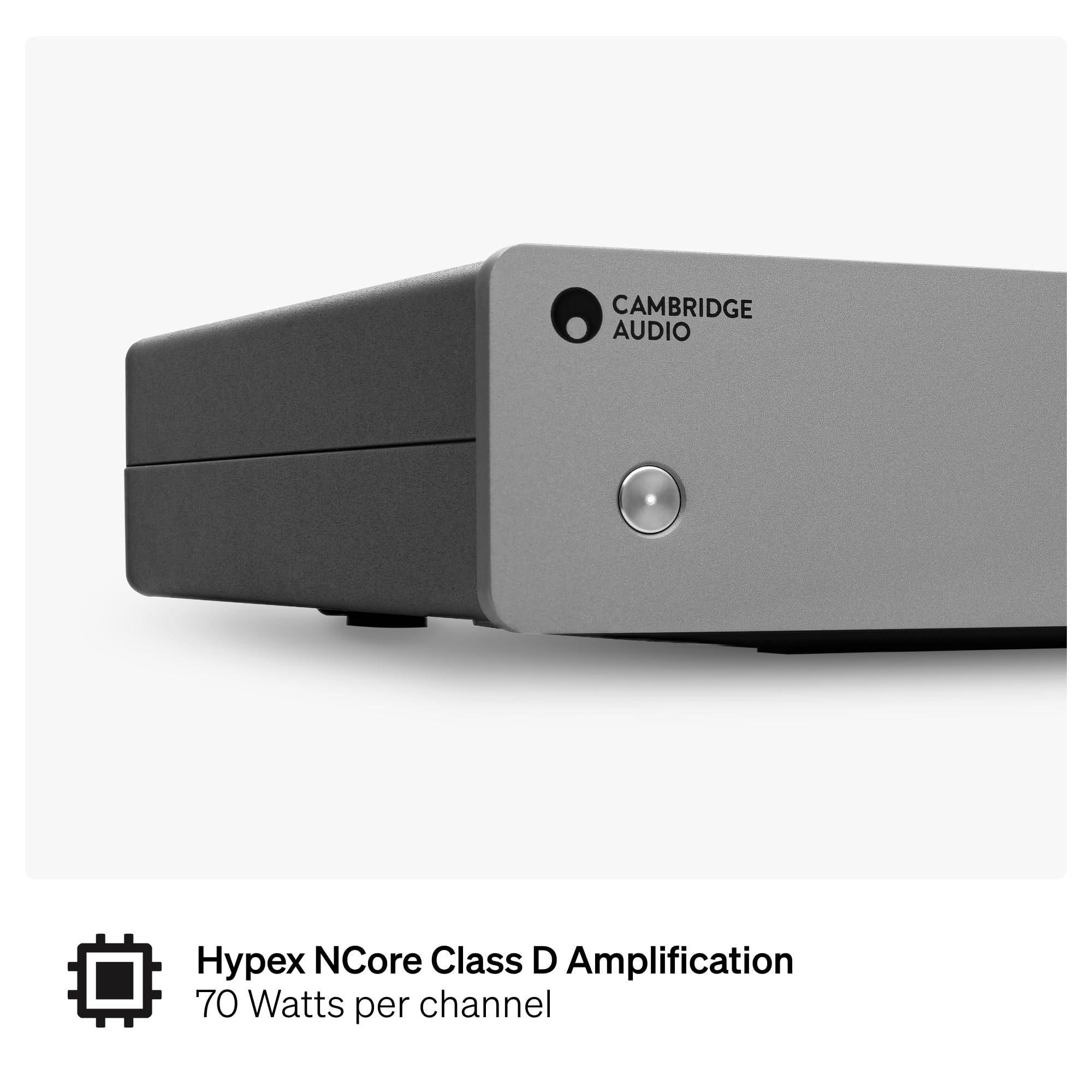 Cambridge Audio MXW 70 - Kompaktes Endstufen-HiFi-System mit 70 Watt pro Kanal, RCA- und XLR-Eingängen und Hypex NCORE Class D-Verstärkung - Lunar Grey