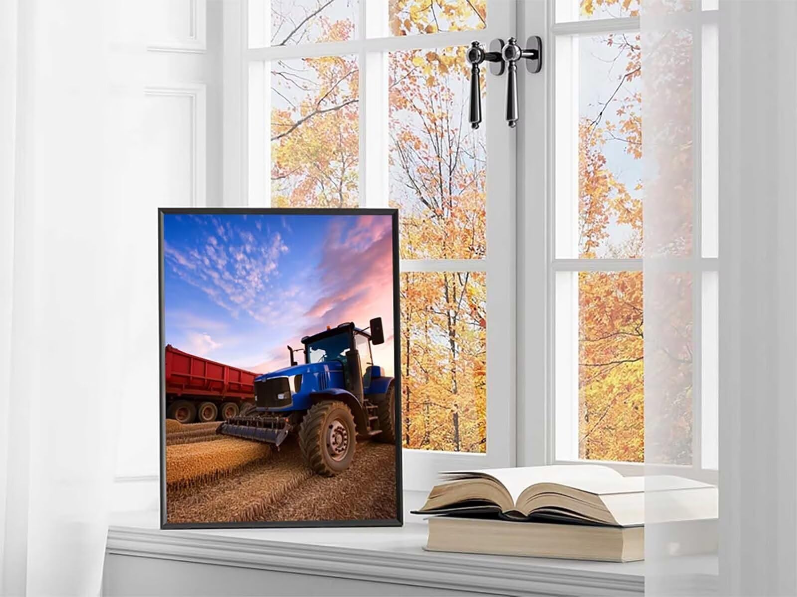 Traktor do malowania diamentowego 5D, dla dorosłych, zestaw do samodzielnego wykonania, krajobraz, pełne wiertło, kryształowa sztuka, zestaw do haftu krzyżykowego, dekoracja salonu, prezent dla kobiet
