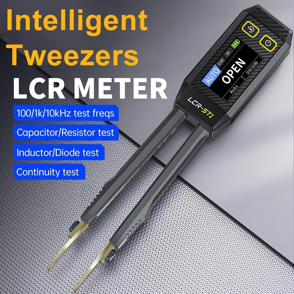 Für babominimer LCR-Meter Mini-Pinzetten-Tester, Widerstandskondensator, Induktor, Durchgangs-Diodentest-Messwerkzeug