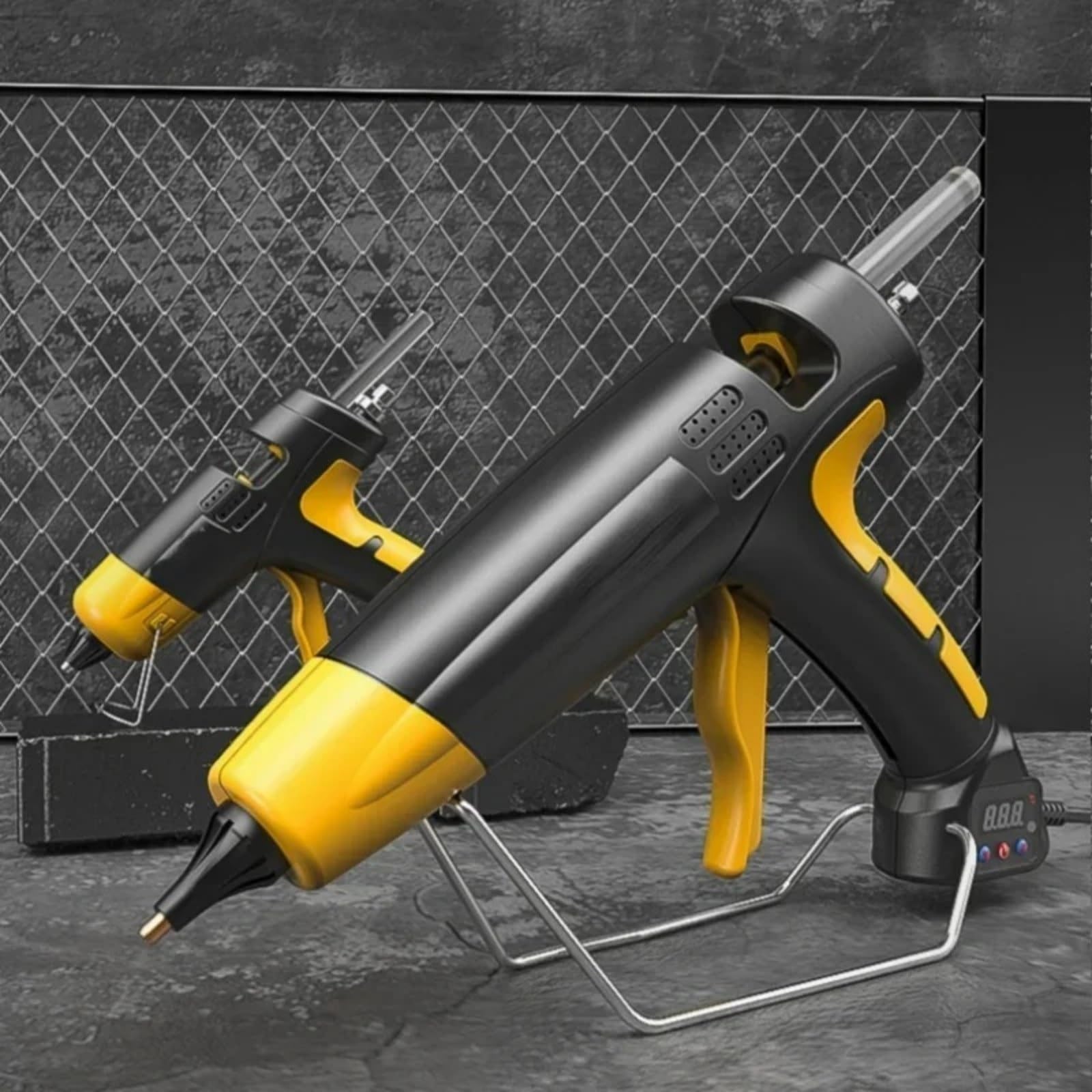 Pistola Silicona Caliente, Pistola de Pegamento termofusible de 200/300/400/800 W con Temperatura Ajustable for Barras de Pegamento Caliente de 11 mm para Reparaciones(800w)