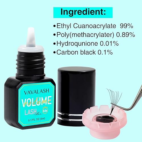 Miniatura 2 de VAVALASH Pegamento para extensiones de pestañas, adhesivo de 0.5 a 1 segundo, retención de tiempo de secado de 9 semanas, pegamento de pestañas de