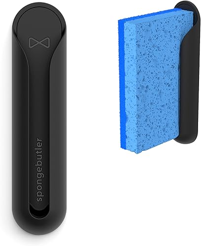 Nuevo soporte de esponja de mayordomo para mostradores de secado rápido y sin desorden, elegante soporte de esponja minimalista, organizador de