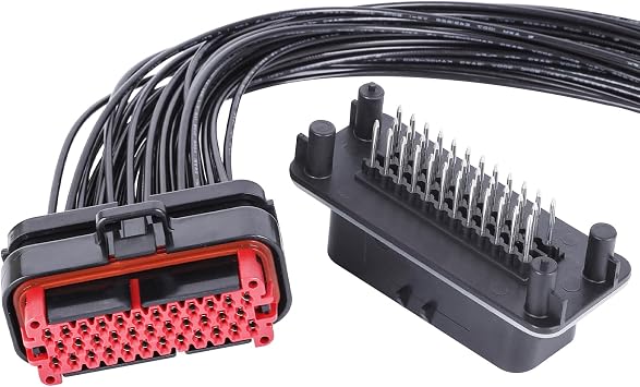 ECU Connector Plug Kit, Female ECU Connector Wiring Harness + ECU Male Connector Socket for Automotive RV Truck Computer 35 Pin - Straight