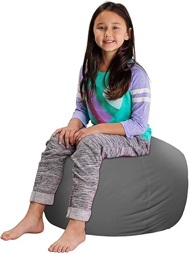 Miniatura 29 de Posh Stuffable - Sillón puff con almacenamiento para niños, contenedor de animales de peluche, organizador de juguetes de niños Lienzo Burbujas Azul
