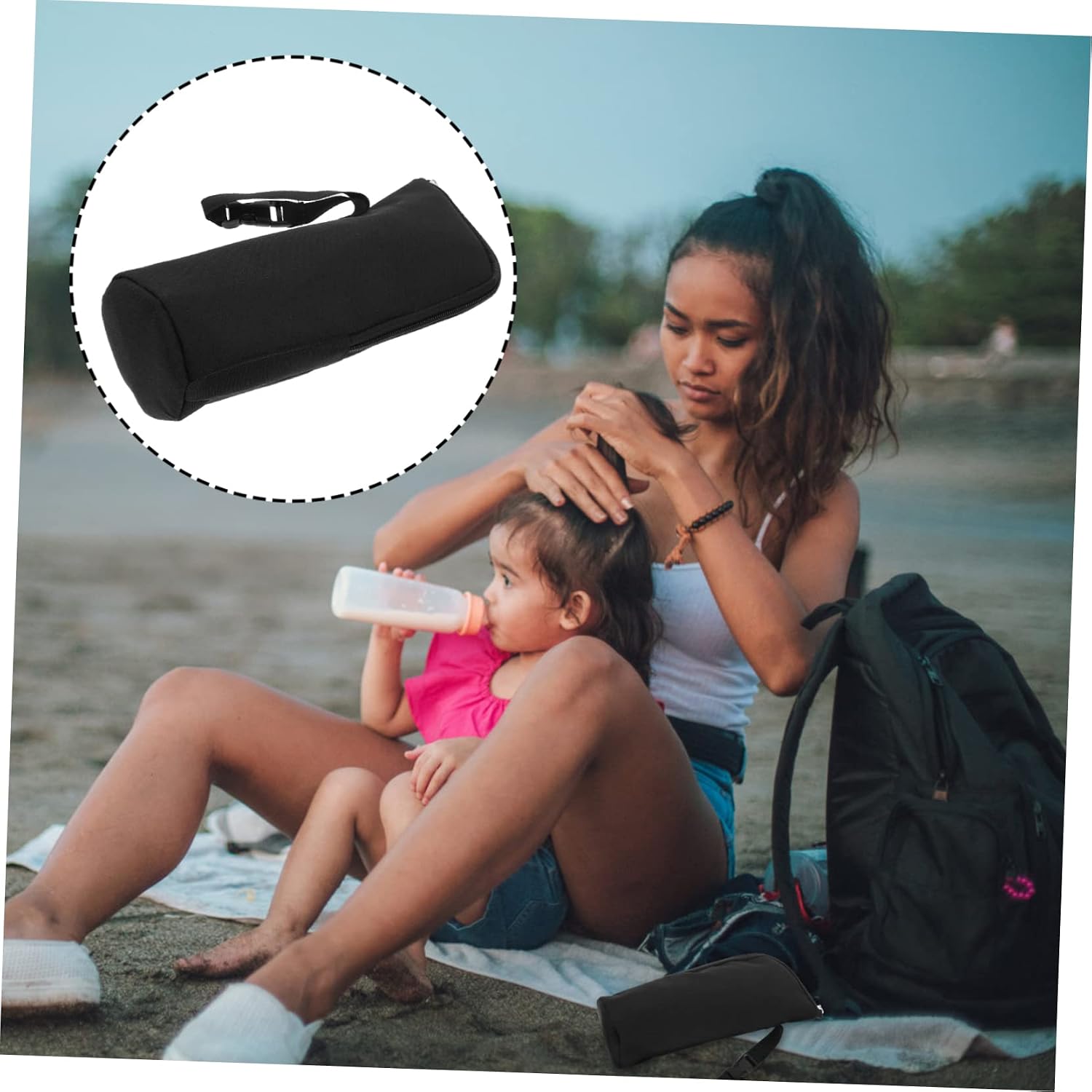 VANZACK Insulated Baby Bottle Bag for Breastfeeding Moms Portable Milk Bottle Holder Leak-Proof Design Breastmilk Cooler Bag for Travel Material Random Color