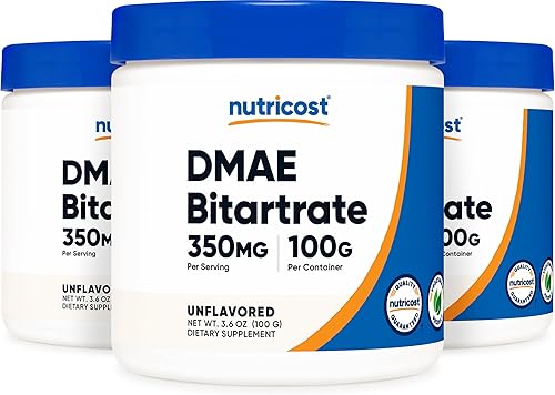 Vista 6 de Nutricost Polvo puro de bitartrato de DMAE 3.53 oz