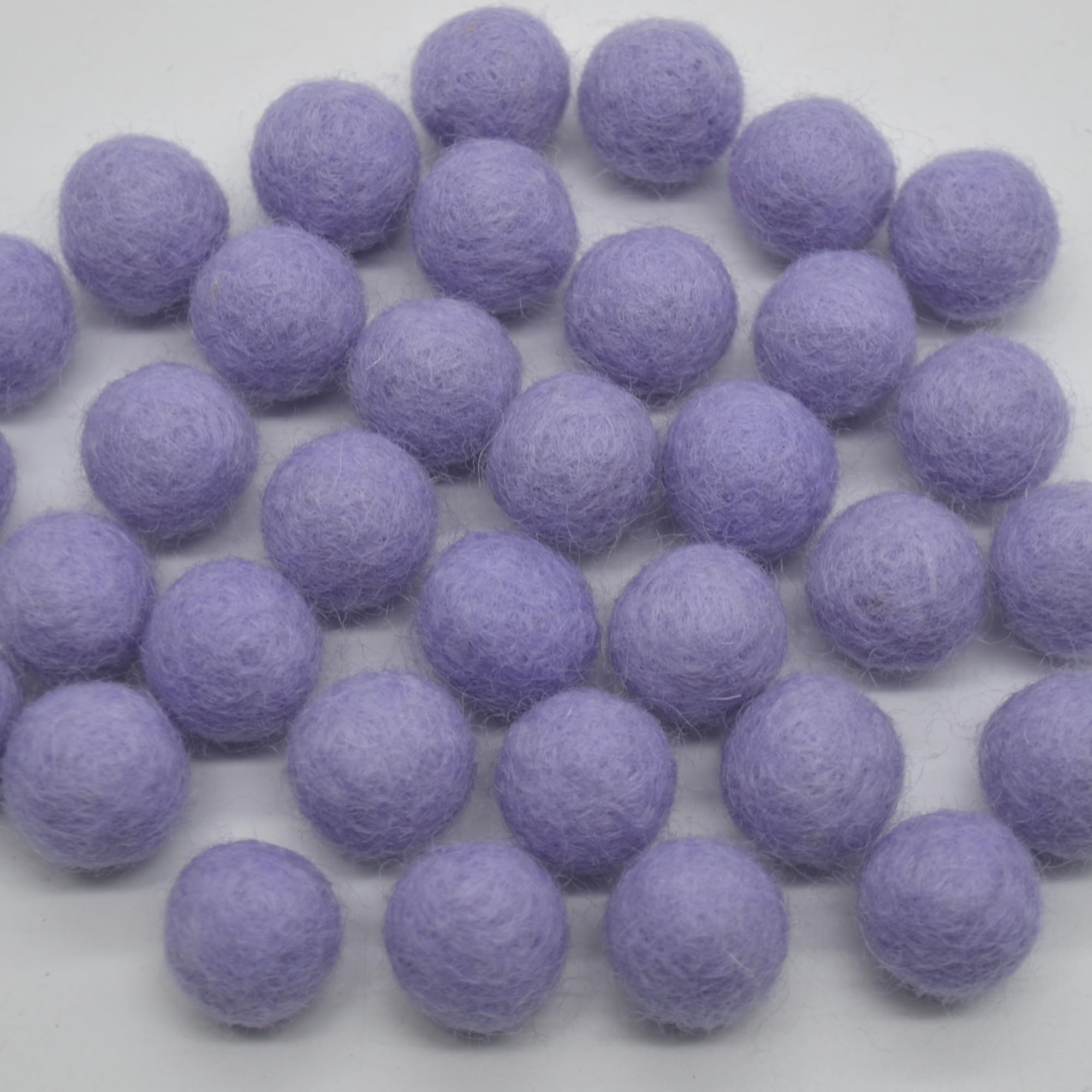 Oriental Direct Pastel Purple 100% Wool Felt Balls - 1.5Cm - 10 Felt Balls