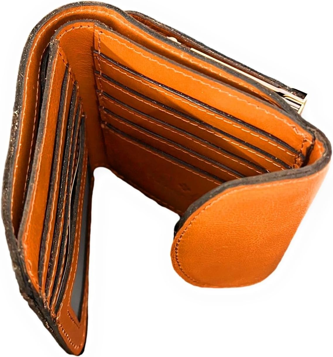 Patricia Nash Leather Reiti Bifold Wallet With Kiss Lock Frame Pocket