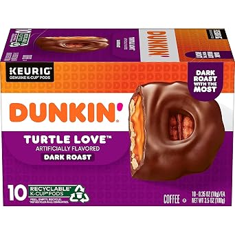 Dunkin Turtle Love Flavored K Cups, 10 Count