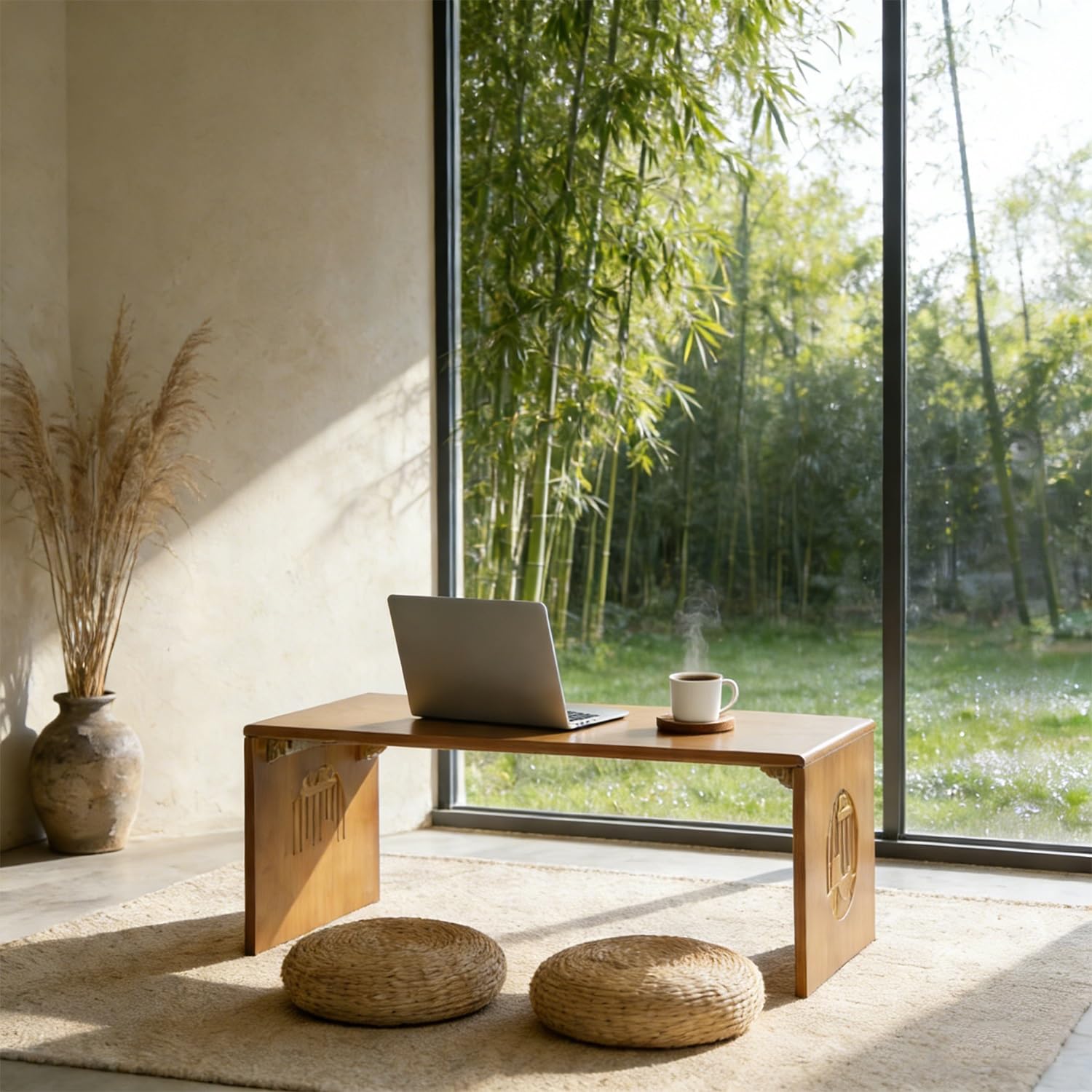 Table japonaise de sol pour créer un coin thé zen et chaleureux chez soi