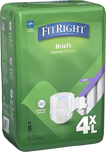 Miniatura 3 de Medline - Calzoncillos bariátricos estilo brief (165 - 239 cm), 8 unidades (paquete de 4)