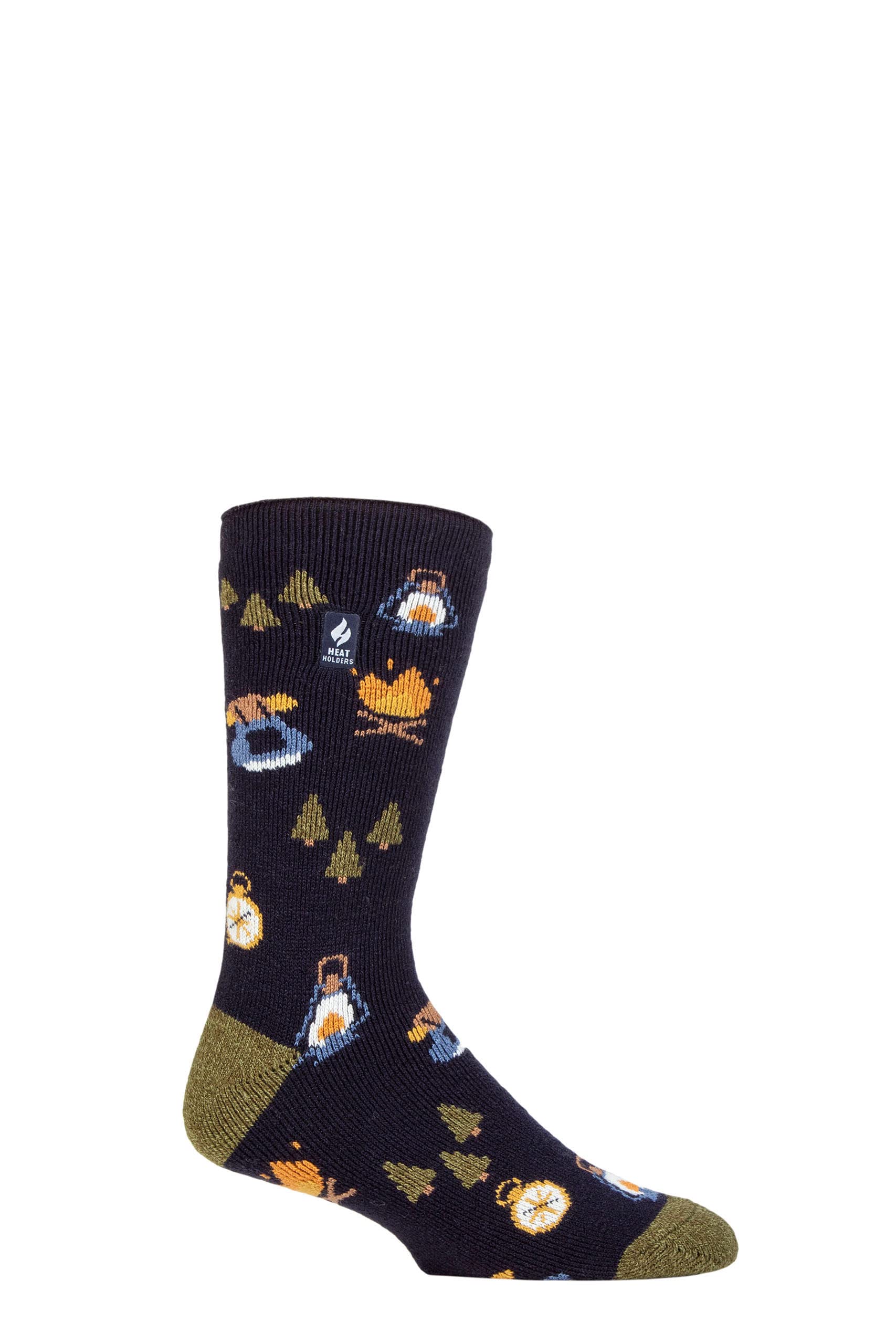 HEAT HOLDERS SOCKSHOP Mens Thermal Socks 1.6 TOG Lite Hobby Designs Gift for Him Dad Father's Day Pack of 1 Navy Outdoors 6-11