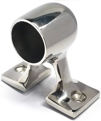 Miniatura 1 de NRC&XRC Barandilla de mano de barco de acero inoxidable 316 para servicio pesado 1 "OD tubo puntal de extremo derecho de 90 grados