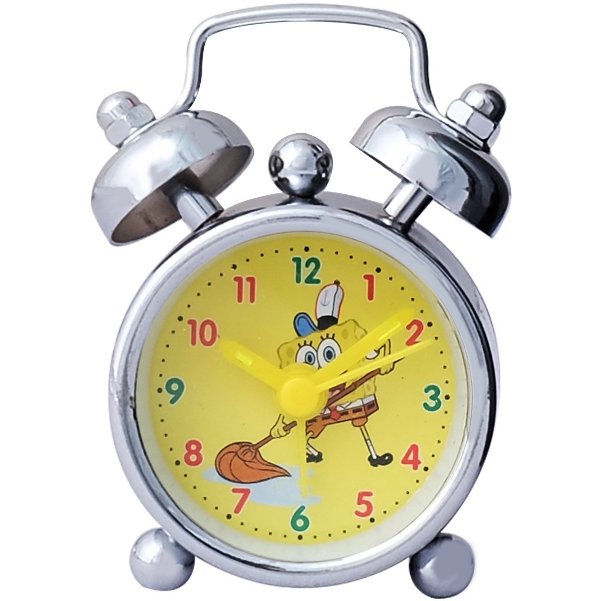 Buy Super Drool Silver Metal Happiness Mini Table Alarm Clock Online at