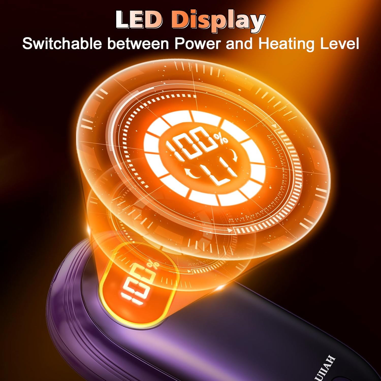 Hand Warmers Rechargeable - Electric Hand Warmers 2 Pack with Dual-Sided Heating for 15Hrs Warmth, LED Display & Flashlight, Hunting Essentials, Gifts for Christmas Man Women Raynauds Golf