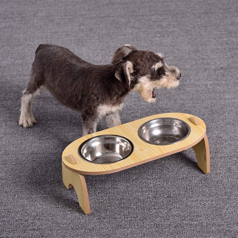 Comedero for mascotas con doble cuenco, soporte elevado con dos cuencos de acero inoxidable, soporte for comida for perros, cuenco elevado for perros, cuencos de comida y agua, comedero for perros y g