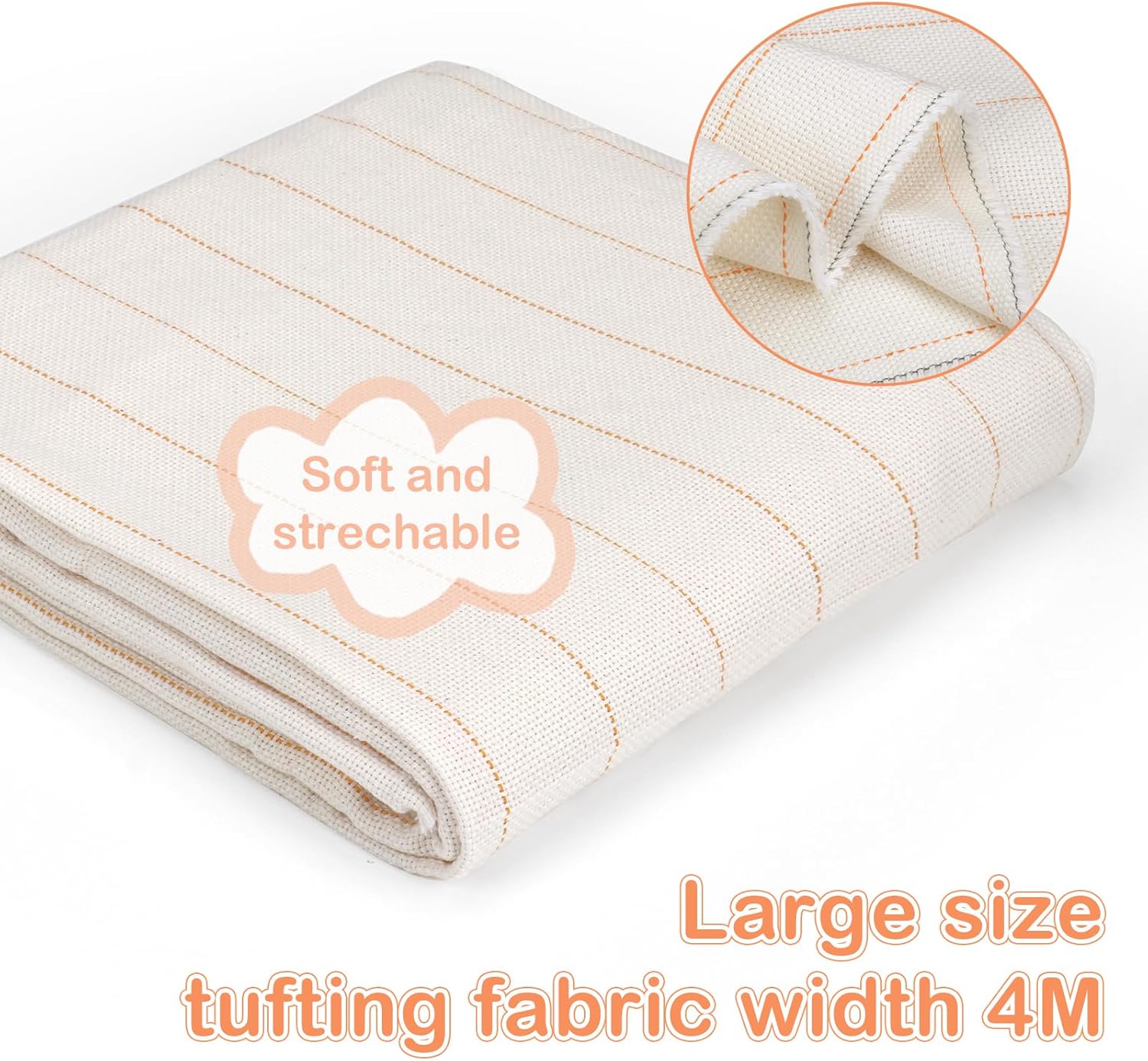 ICZW Primary tufting Cloth Backing Fabric for Using Rug tufting Guns Width 4M (4M*3M)