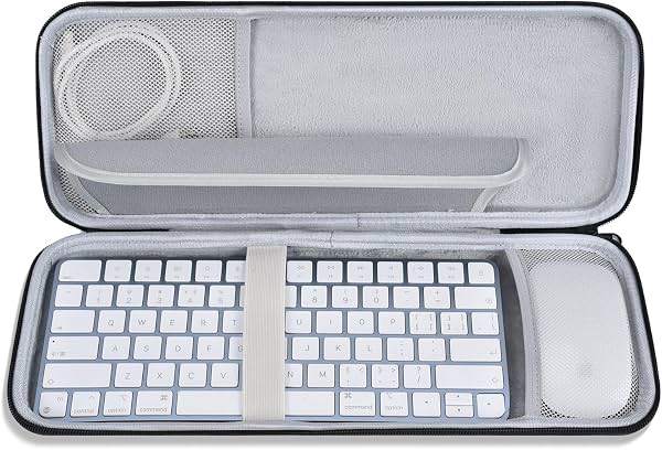 Funda tipo estuche rígido para teclado mágico, bolsa de almacenamiento compatible con Apple iMac 24 pulgadas M4 M3 Magic Keyboard sin Touch ID A2449 A2450 A1644 y combo Magic Mouse