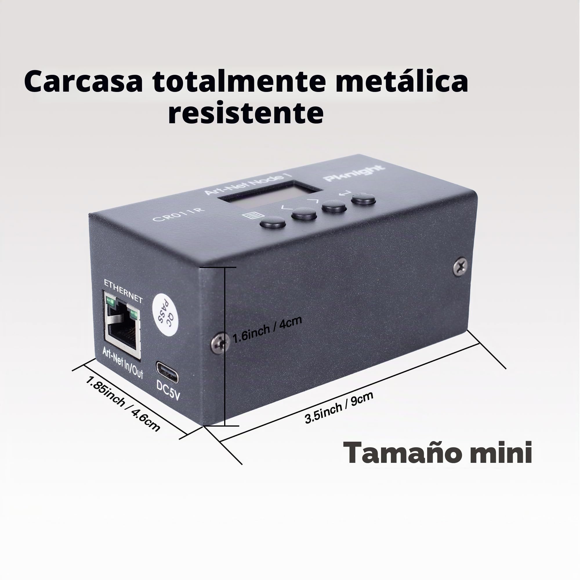 Pknight Interfaz de Control de Iluminación Ethernet ArtNet DMX Bidireccional | un universo (RDM no compatible)