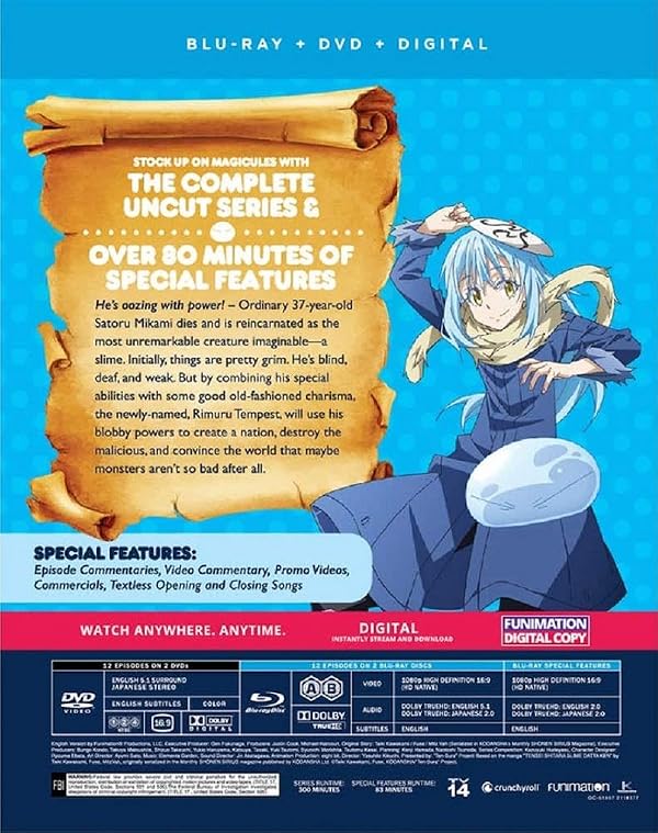 That Time I Got Reincarnated as a Slime: Season One Part 1 [Blu-ray] by Crunchyroll - Used condition - US$35.42