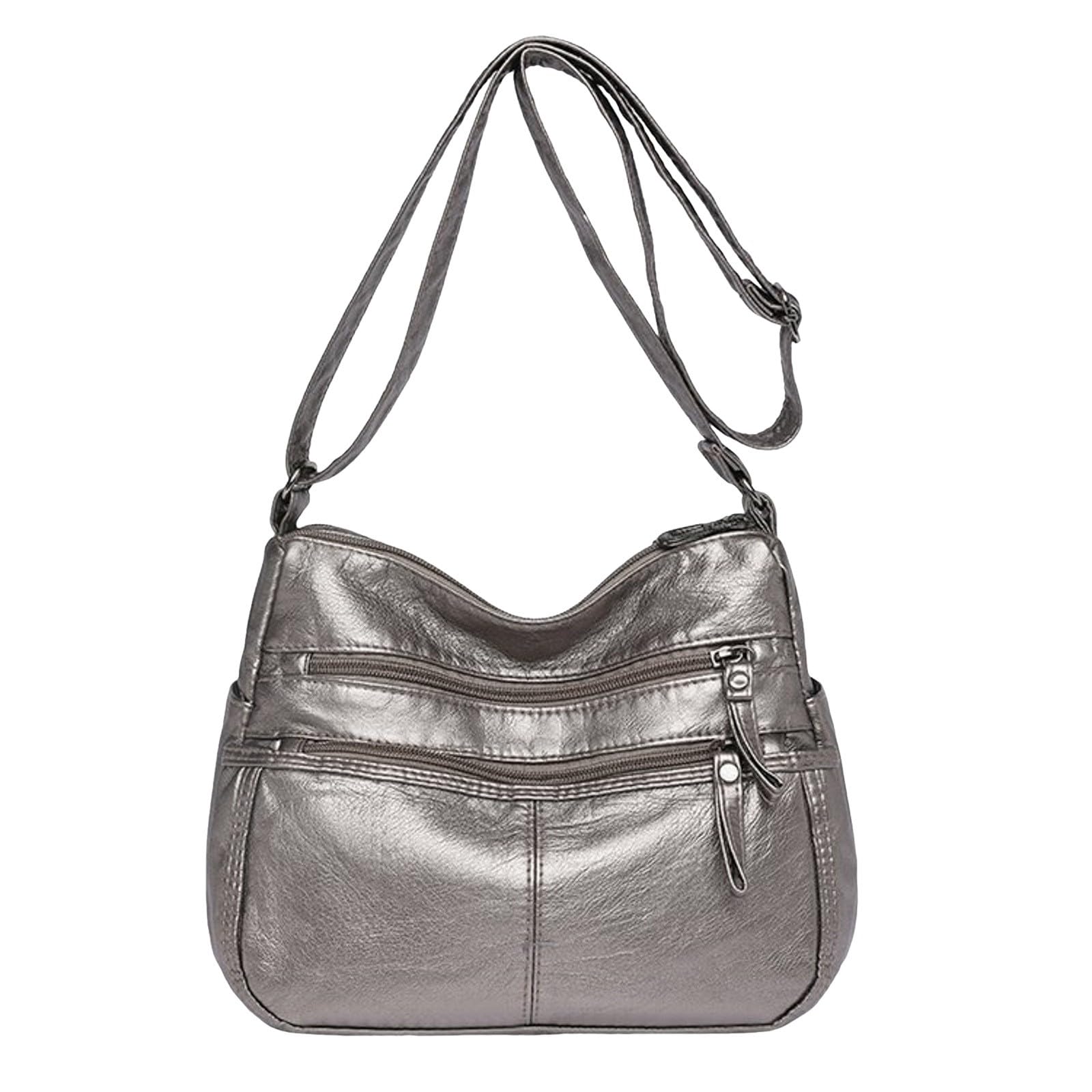 Double poche zippée pour ce portefeuille léger et sac messager rétro