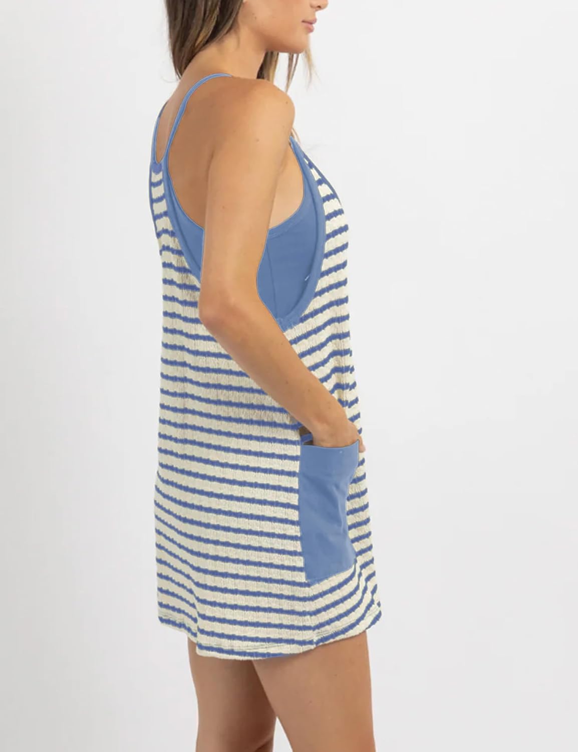 Womens 2026 Summer Sleeveless Mini Dress Spaghetti Strap Sundress with Built-in Shorts Golf Athletic Dresses