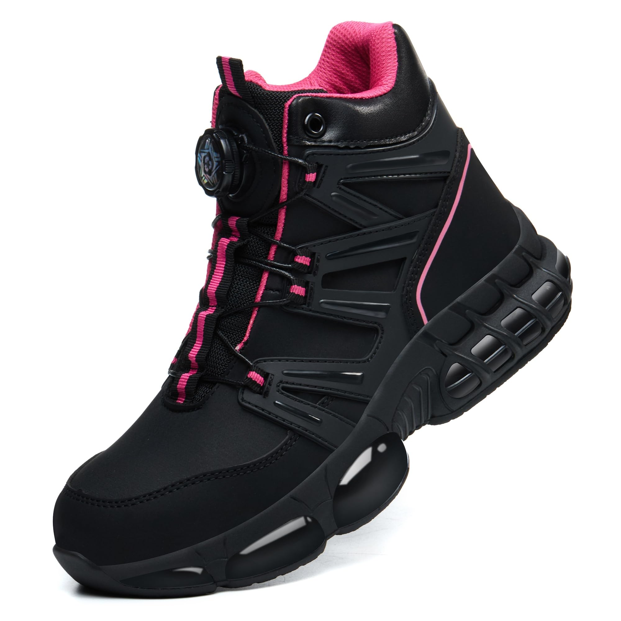 Sicherheitsstiefel Herren Damen Wasserdicht Arbeitsschuhe mit Stahlkappe Sportlich Sicherheitsschuhe Hoch Leicht Stahlkappenschuhe Luftkissen 36-47 EU