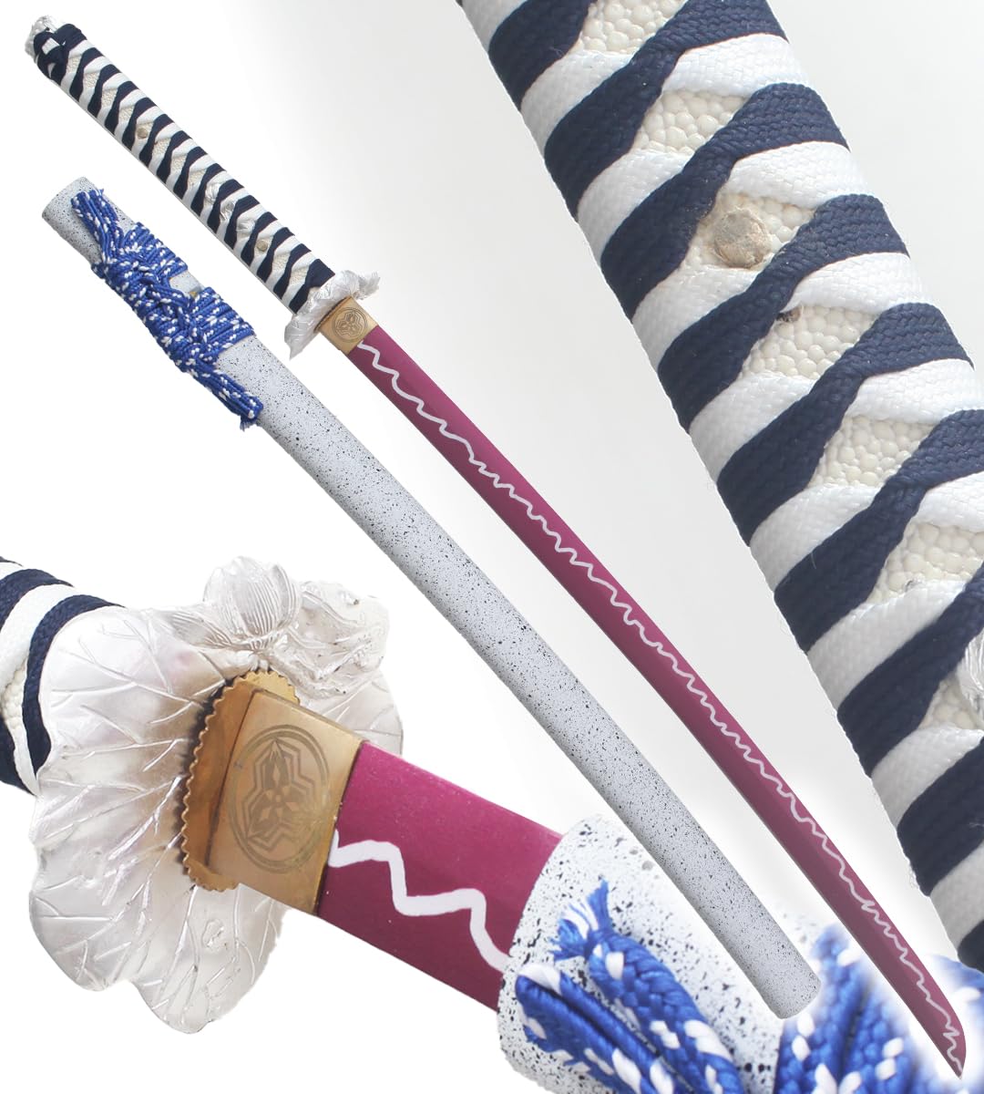 Danzan Katana Bois Red Thunder Sabre en Bois Epee Katana Japonais Sabre Japonais - Lame Bois