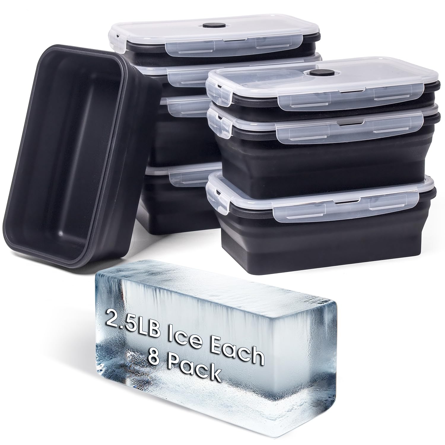 Amazon.com: Collapsible Ice Block Mold Extra Large for Ice Bath Cold ...