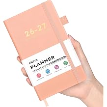 OMEYA Leather Academic Planner 2026-2027 A6 Blue Weekly & Monthly Planner