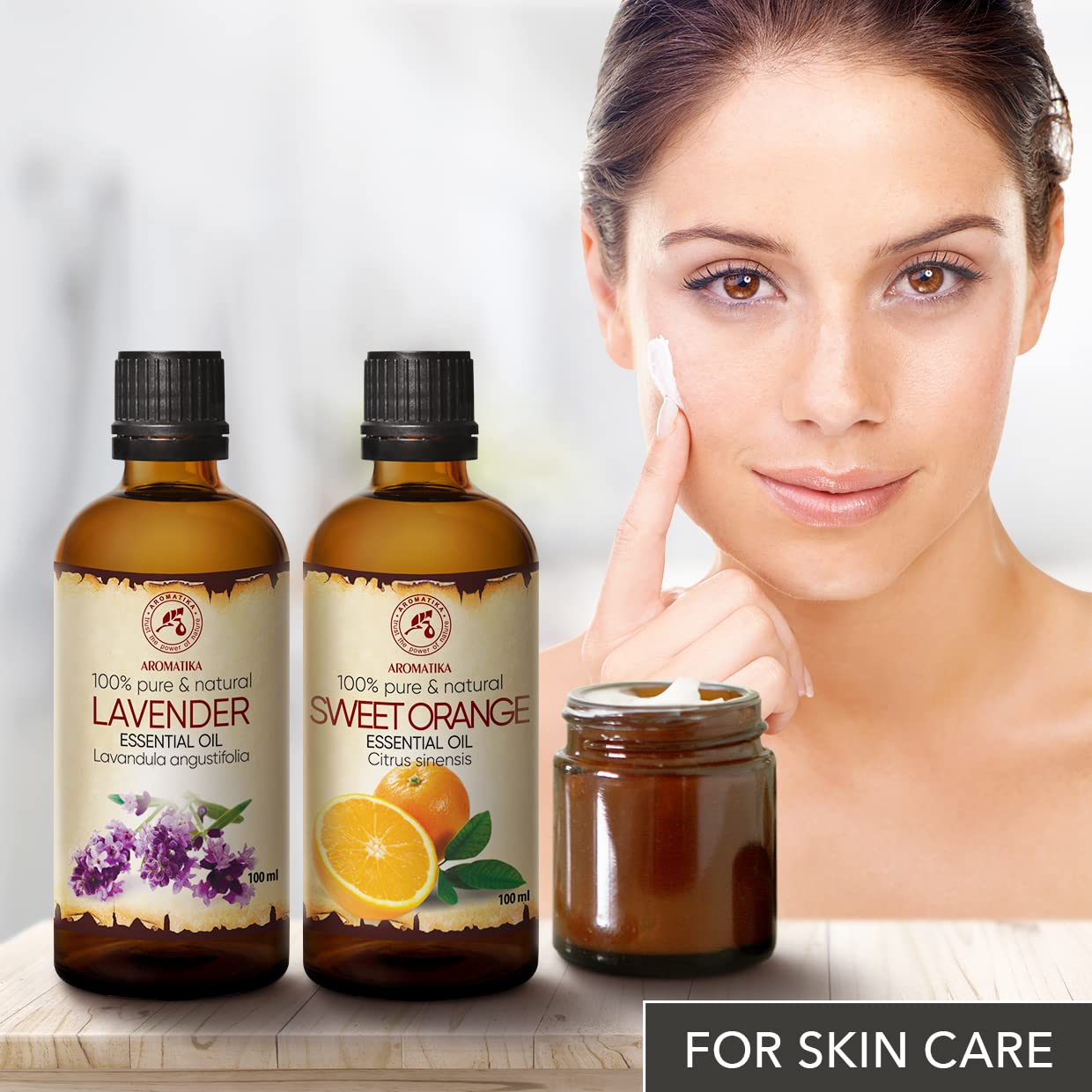 Aceite Esencial Lavanda - Lavandula Angustifolia - Aceite Esencial Naranja 2x100ml - Citrus Sinensis - Puro y Natural - Bueno para Calmar - Refrescar la Habitación - Fragancias para el Hogar