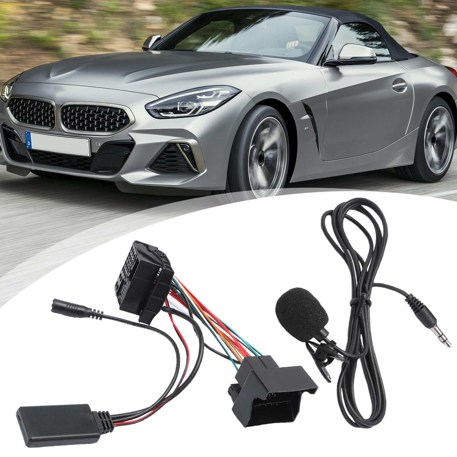 Aux Adapter audio Bluetooth 5.0 z mikrofonem do Z4 E85 2003-2008 E86 X3 E83 2004-2010 Mini Cooper R50 2000-2006 S R53 JCW