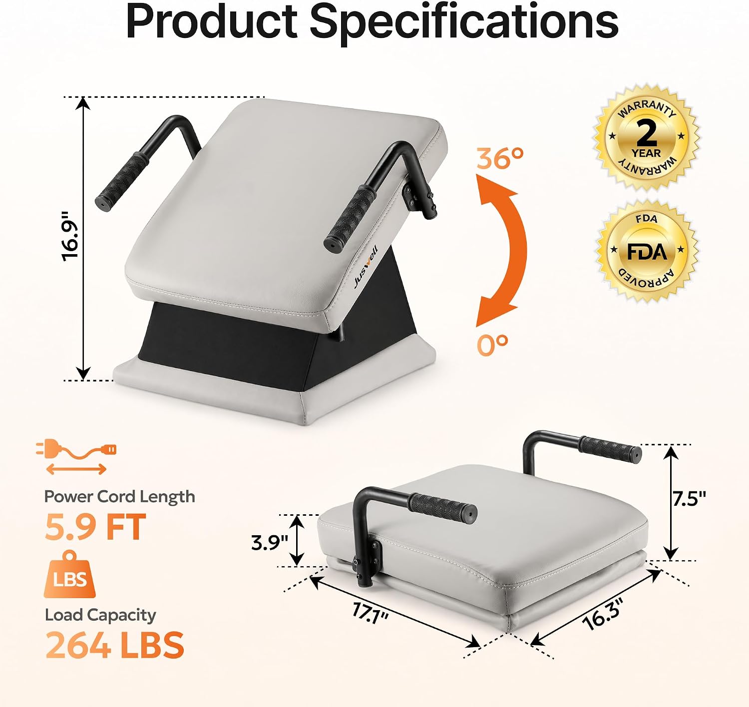36°Electric Seat Lift Assist Lifting Cushion for Seniors
