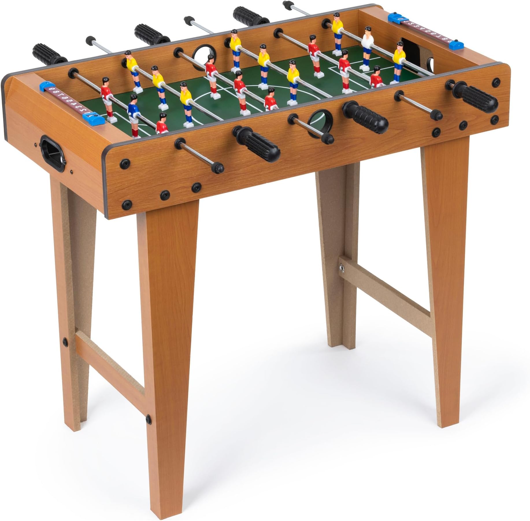 WICKED GIZMOS Table Football Game with Legs - Large Wooden Football Table Game w/ 2 Balls, 9 Players per Side - Classic Indoor & Outdoor Fun for Kids & Adults