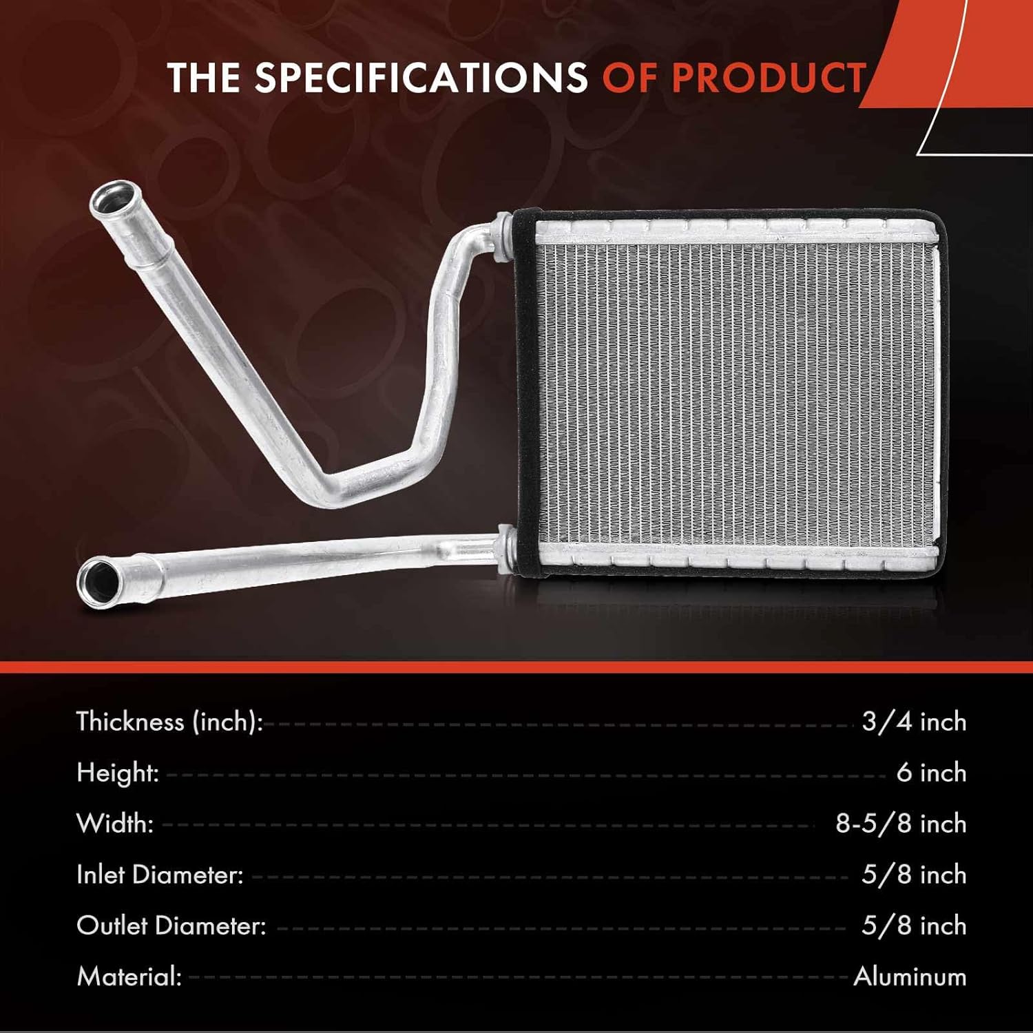 A-Premium HVAC Heater Core Compatible with Toyota Corolla Matrix 2005-2008, Replace# 87107-02200