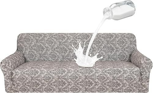 Vista 49 de ALIECOM Fundas 100% impermeables para sofá de 3 cojines, fundas para sofá aptas para mascotas, lavables para perros, fundas elásticas estampadas