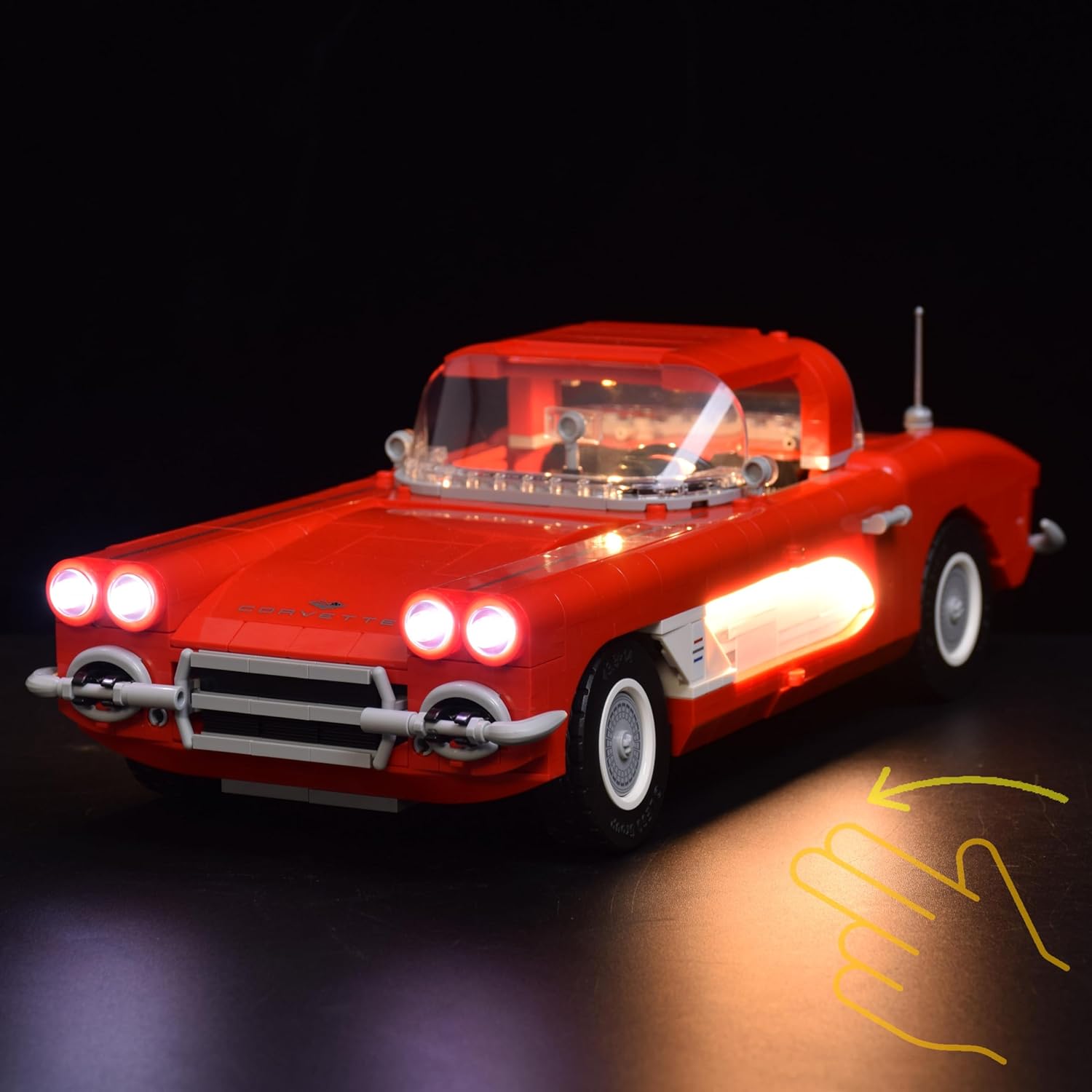 LightGo LED Lighting Kit Designed for Lego 10321 Chevrolet Corvette 1961 Building Set - Not Include Model (Infrared Version)