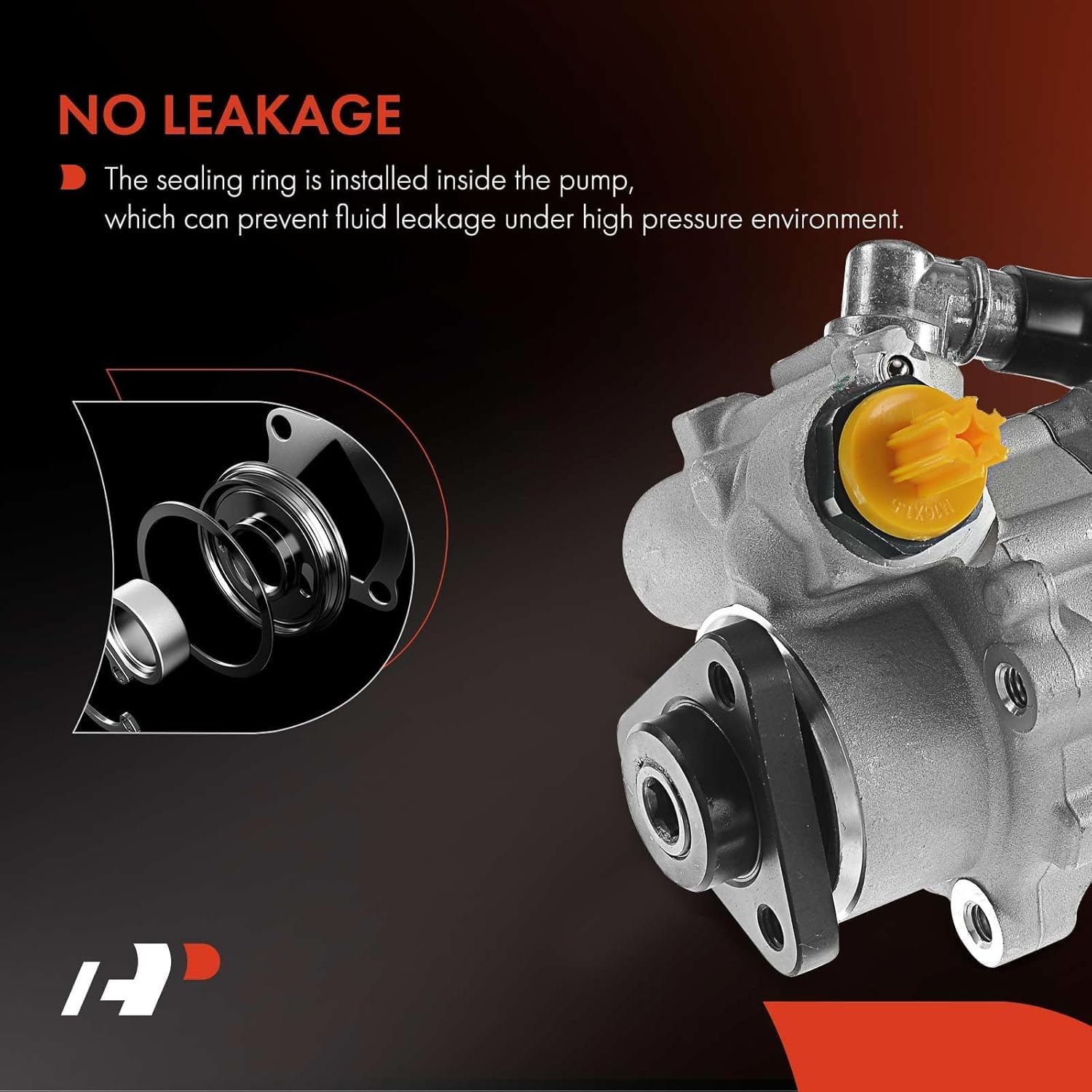 A-Premium Power Steering Pump Compatible with BMW 545i 2004-2005, 550i 2006-2010, 645Ci 2004-2005, 650i 2006-2010, 4.4L 4.8L, Replace # 32416763687