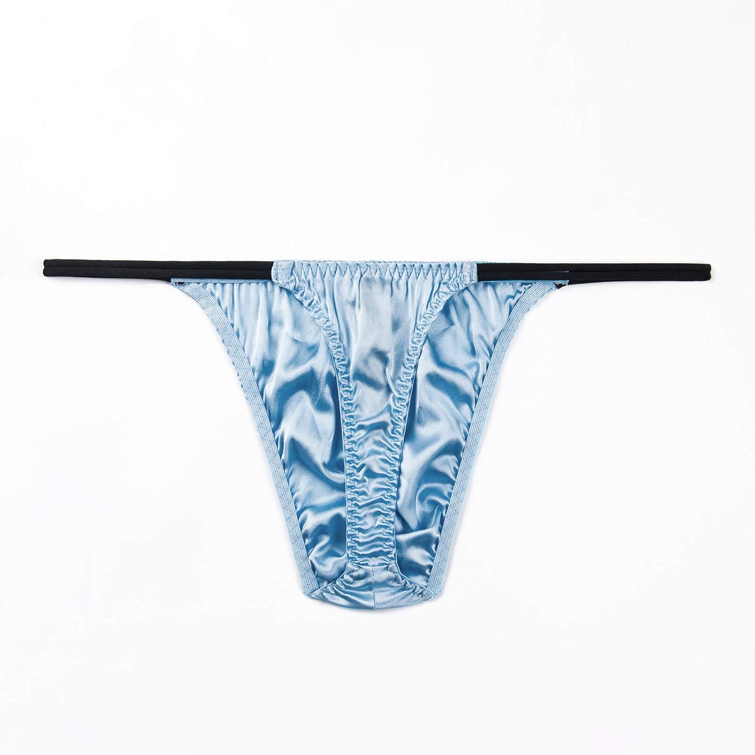 SilRiver Men's Silk Satin Thong Pouch T - Back Bikini G-String Underwear - Image 2