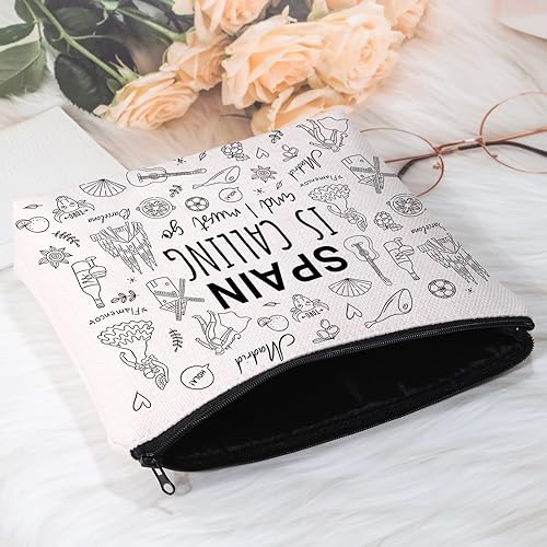 Miniatura 4 de POFULL España Regalo de viaje familiar España está llamando y debo ir bolsa de cosméticos Regalo de luna de miel española, España llama bolsa de