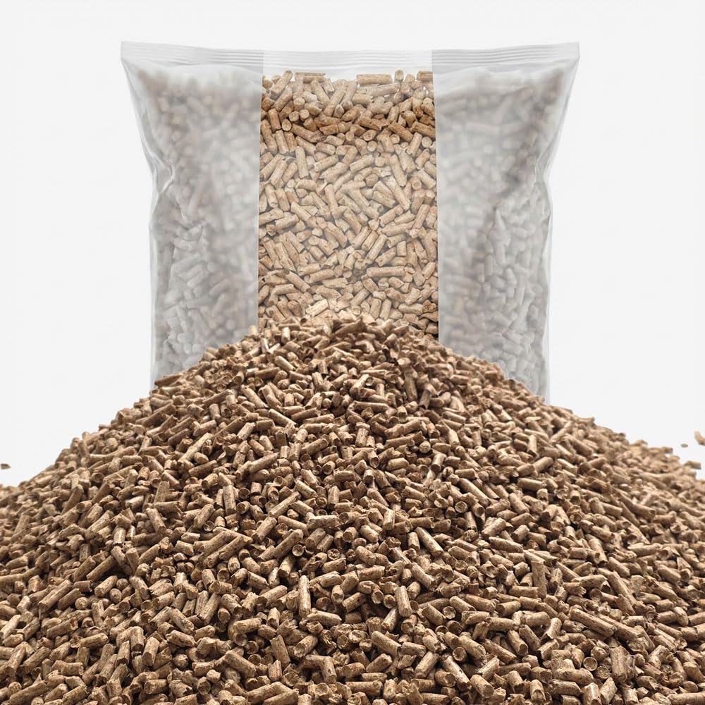 Flicker & Flame Brown Natural Wood Pellets – 15Kg Bag – Enplus A1 Certified – Low Moisture & Low Ash – Consistent, Clean Burning – Suitable For Pellet Stoves, Boilers & Outdoor Use