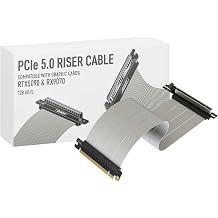 LINKUP PCIe 5.0 Riser Cable | Vertical GPU Mount | Right Angle, 30cm